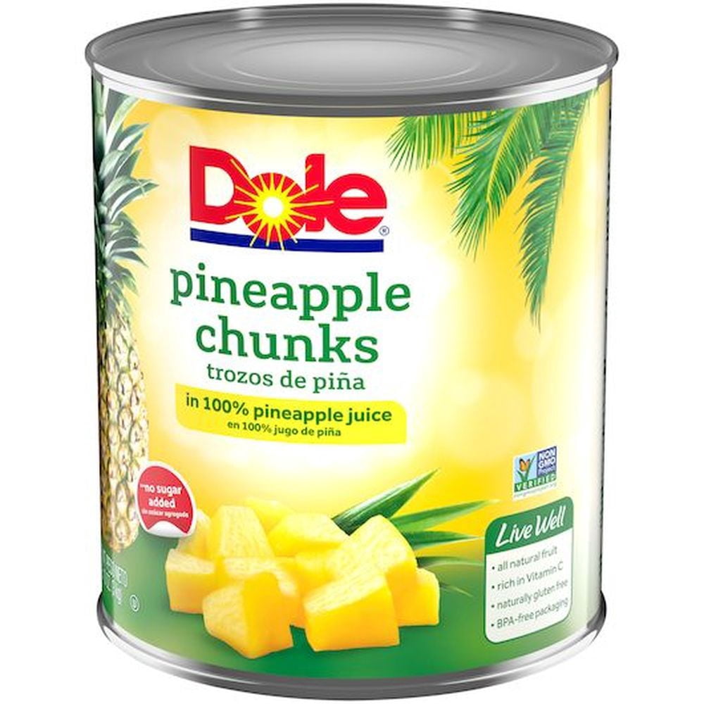 Dole Fancy Pineapple Chunk in Juice, 106 Ounce -- 6 per Case.