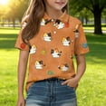 thumbnail image 2 of Grblisyd Uniform Shirts for Girls Cute Animal Print Polo Shirts Short Sleeve with Button for Kids 10-12, 2 of 6