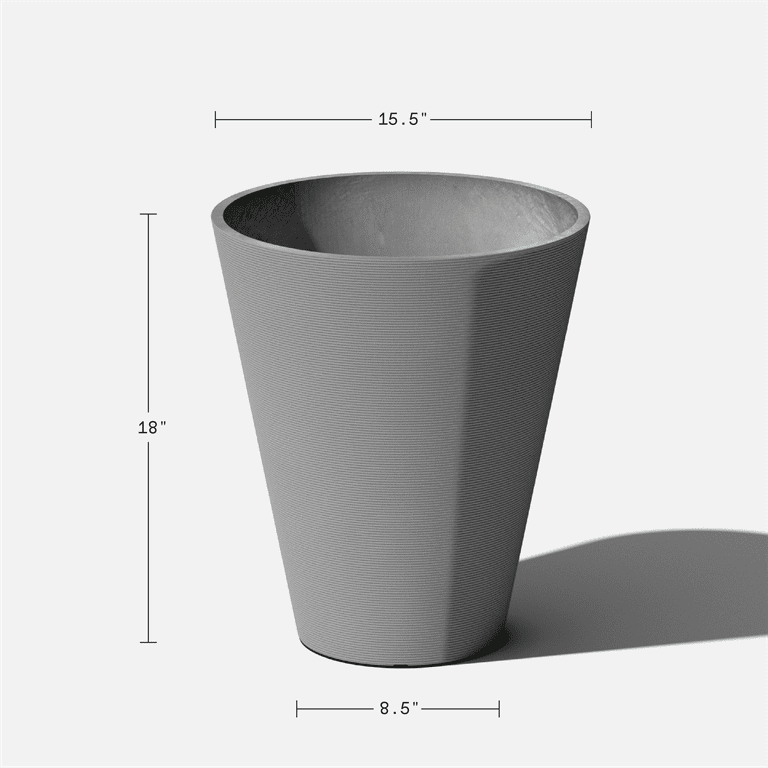 Veradek Kobo Round Planter - Black - 18 in. Veradek Kobo Round Planter - Black - 18 in.