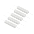 thumbnail image 1 of Unique Bargains 5 Pcs Résistances 5 Ohms, Résistance Ciment Céramique 10W Kit de Résistance Ciment de Puissance Tolérance 5 % pour Adaptateurs d'Alimentation Audio, 1 of 4