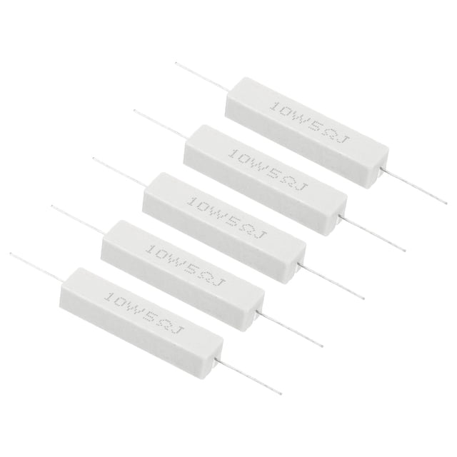 Unique Bargains 5 Pcs Résistances 5 Ohms, Résistance Céramique 10W Kit de Résistance de Puissance Tolérance 5 % pour Adaptateurs Audio