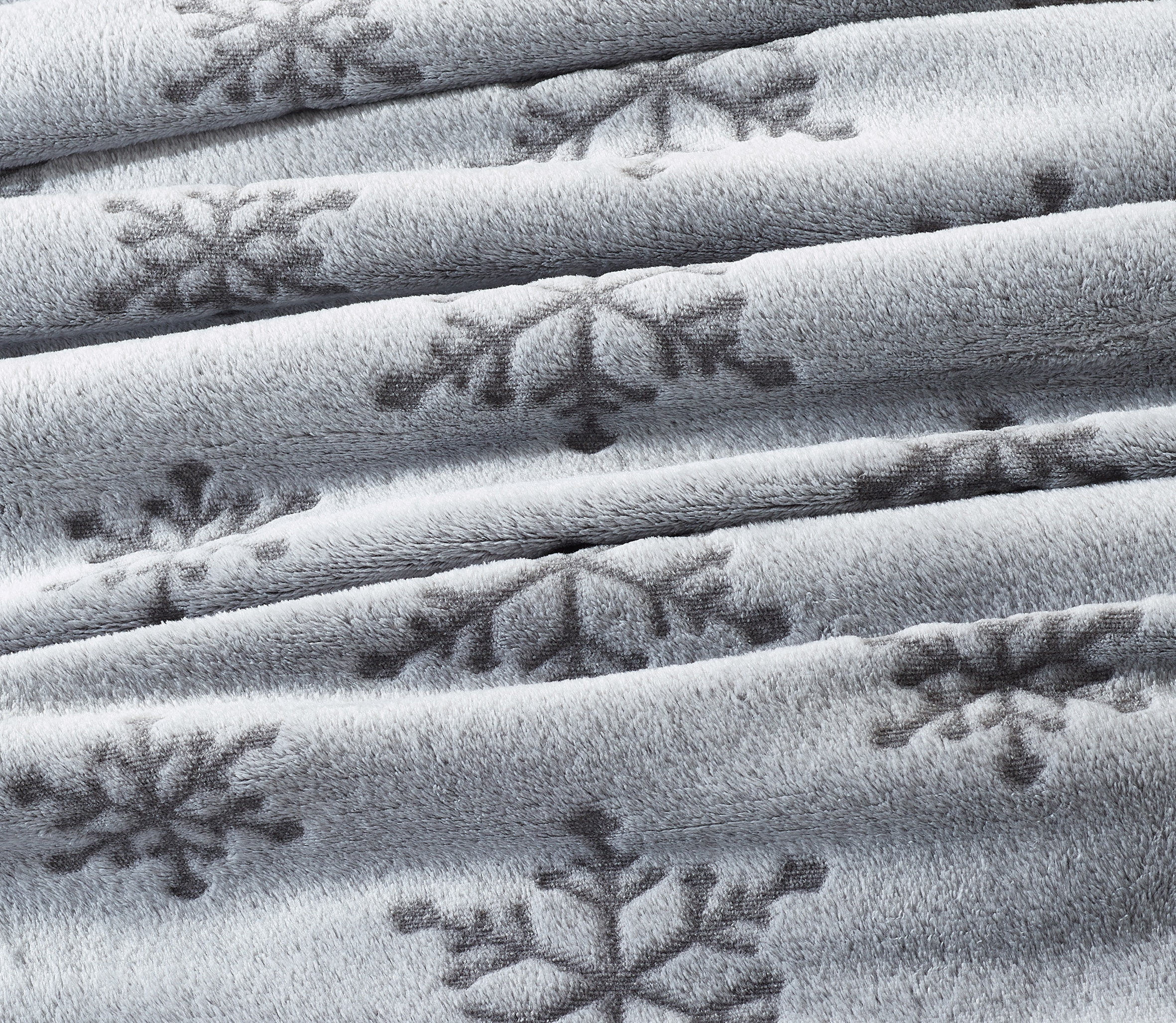Plush Blanket Snowflake Gray Full/Queen