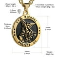 thumbnail image 7 of HZMAN St Michael The Archangel Catholic Medal Stainless Steel Amulet Pendant Necklace 22+2" Rolo Curb Chain (Gold), 7 of 7
