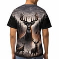 thumbnail image 5 of LAOLIUSN Men’s Deer Hunting T-Shirt, Big Buck Forest Wildlife Graphic Tee, 3D All Over Print Short Sleeve Crewneck,XL, 5 of 7
