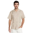 thumbnail image 3 of 9 Crowns Essentials Men's Guayabera Button Down Shirt, 3 of 4