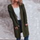 thumbnail image 1 of Pntutb moda mujer Casual cuello pico manga larga otoño suéter cárdigan blusa tops Pntutb Pntutb-6351, 1 of 8