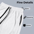 thumbnail image 4 of Zysthvn Straight Leg Mens Athletic Pants Fall Workout Mens Trousers Drawstring Elastic Waist with Pockets Solid Quick Dry Pants, 4 of 9