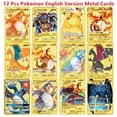 thumbnail image 5 of English Version Metal Card Anime Figure Pikachu Charizard Mewtwo Battle Trading Game Collection Cards Model Toy Gifts, 5 of 5