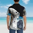 thumbnail image 6 of Goofa Cat Astronaut Hawaiian Shirt for Men, Unisex Summer Beach Casual Short Sleeve Button Down Shirts,Aloha Tropical Floral print shirt-Small, 6 of 9