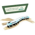 thumbnail image 3 of Conductor Carl Packs d'Extension de Rails en Bois / Compatibles avec la Plupart des Rails de Train / Rails Courbés de 6 Pouces - 1 Unité (Lot de 4), 3 of 4