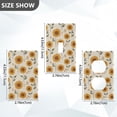 thumbnail image 7 of Yayeee Blank Wall Plate Cover 1-Gang 4.5"x2.7" Home Unused Decorative Outlet, Beige Sunflower Pattern, 7 of 7