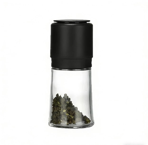 Manual Black Pepper Grinder Set - 2 Pack, Durable and Easy to Clean, Fine Grinding for Even Dispensing
