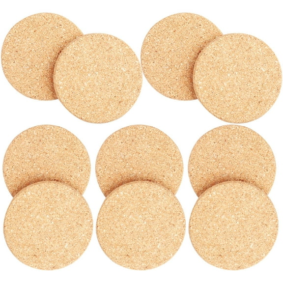 Set of 10 Cork Flower Pot Mats - and Stylish Plant , Protective Pads for Indoor Gardening and Flowerpots