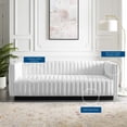 thumbnail image 4 of Tufted Sofa, Fabric, White, Modern Contemporary Urban Design, Living Lounge Room Hotel Lobby Hospitality, 4 of 10