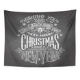 thumbnail image 1 of UFAEZU Holiday Vintage Hand Lettering Christmas and New Year Wishes Chalk on Blackboard Chalkboard Wall Art Hanging Tapestry Home Decor for Living Room Bedroom Dorm 60x80 inch, 1 of 2