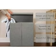 thumbnail image 5 of BirdRock Home Double Linen Laundry Hamper with Lid and Removable Liners - Grey, 5 of 10
