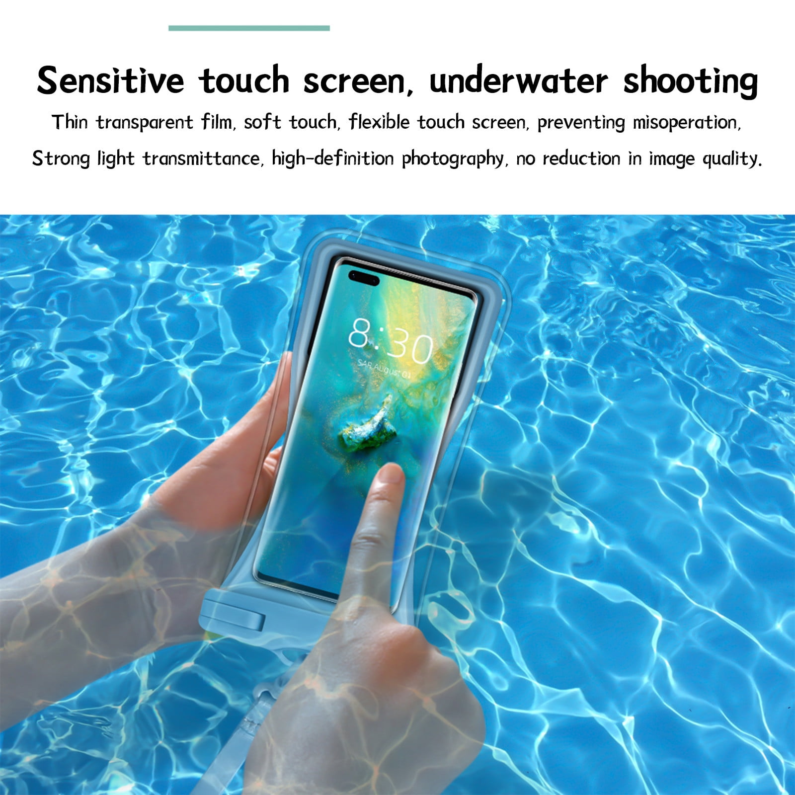 Coque Étanche Universelle IPX8 Pour Téléphone Jusqu'à 7 Pouces - Noir