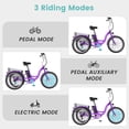 thumbnail image 4 of MOONCOOL 24"/26" Adult Electric Tricycle W/ Cover & Assembly Tools, Peak 700W 36V 10.4AH, 7 Speeds Step Through Electric Trike Motorized Three Wheel Electric Bikes w/ Large Basket for Women Men, 4 of 10