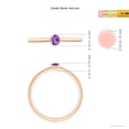 thumbnail image 5 of ANGARA Natural Classic Solitaire Oval Amethyst Promise Ring in 14K Rose Gold for Women (Size-4x3mm) | February Birthstone, Birthday, Anniversary, Jewelry Gift for Women | Natural Amethyst Ring, 5 of 10