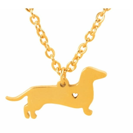 Dachshund Necklace Goldtone
