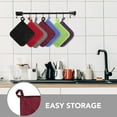 Cotton Pot Holders, Kitchen Basic Potholder Heat Resistant, Terry Pot Holder Set for Cooking and