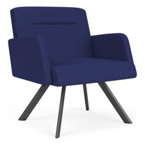 Willow Lounge Lobby Reception Waiting Bariatric Chair / Charcoal Steel / Blue