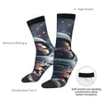 thumbnail image 4 of KLL Astronaut Helmet Reflections Print Cool Socks Men's Women's Crew Socks Funny Crazy Novelty Stockings, 4 of 6