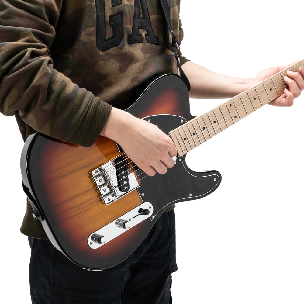 Private Jungle 39" inch Full Beginner Starter kit Maple Fingerboard GTL Electric Guitar SS Hardware Pickup,Sunset Color