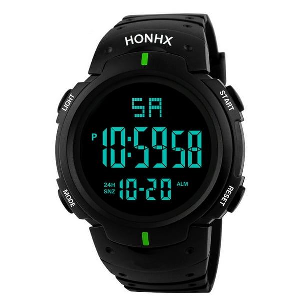 Reloj deportivo para hombre, relojes de moda para hombre, reloj LED digital de cuarzo militar con fecha y función de acampada.