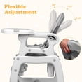 thumbnail image 5 of INFANS 5 in 1 Baby High Chair, Convertible Toddler Table Chair Set, Rocking Chair, Multi-Function Seat with Lockable Universal Wheels, Adjustable Seat Back, Removable Trays, 5 of 8