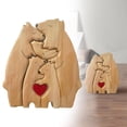 thumbnail image 2 of Wood Bear Family, Laser Engraving Wooden, Family Member Decor, Hugging Bear Wood, Wooden Puzzle Home, Gift for Family, Bear Family Puzzle, Wood Sign Decor, Mothers Day Bear, 2 of 7