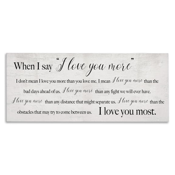 Stupell Industries Shabby Chic Love You Most Sentiments Canvas Art, 24 x 10, by Lil' Rue