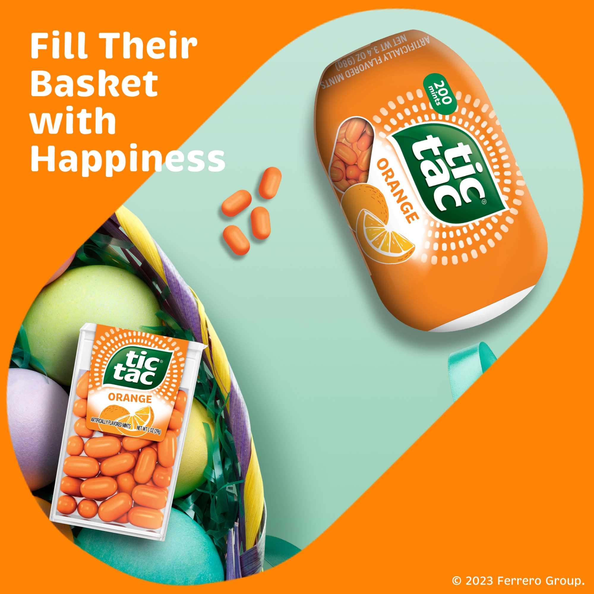 Tic Tac Orange Flavored Mints, On-The-Go Refreshment, Easter Basket Stuffers, 1 oz, Single Pack - image 2 of 10