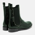 thumbnail image 4 of XYD Women Chelsea Flat Ankle Boots Chunky Low Heel Round Toe Elastic Side Fashion Rivet Studs Office Casual Shoes Size 7 Green, 4 of 4