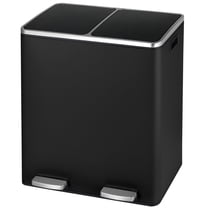 TLSUNNY 60L / 16 Gal Trash and Recycle Bin Combo, Stainless Steel Dual Garbage Can with Soft-Close Lid