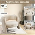 thumbnail image 6 of Bonzy Home Modern Velvet Accent Chair, Stylish Club Adults Armchair,Wide Seat and Soft Cushion, Beige, 6 of 9