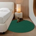 thumbnail image 2 of Small Round Rug 3Ft Washable Non-Slip, Dark Green Plaid Circle Area Rugs for Living Room Bedroom, Country Vintage Abstract Striped Lattice Indoor Floor Mats Carpet Runner for Home Decor, 2 of 8