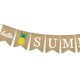thumbnail image 2 of banderines de arpillera con temática hawaiana, flamencos, piñas, banderines para colgar, suministros de decoración para fiestas de cumpleaños de verano., 2 of 7