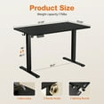 thumbnail image 3 of CONCETTA Electric Height Adjustable Desk, 48"x24" Ergonomic Sit Stand Workstation, One-Touch Lift Home Office Desk, Black, 3 of 9