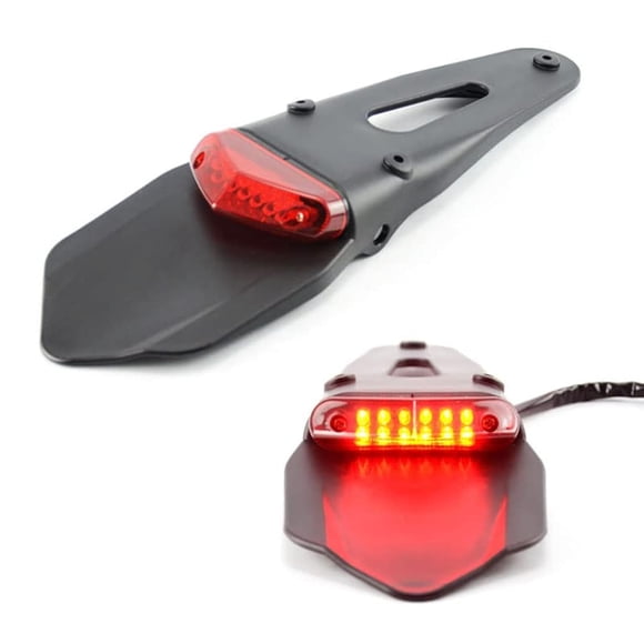 Luz trasera para guardabarros trasero para motocicleta, 12 LED, Badass Sharks