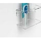 thumbnail image 3 of Soporte para cepillos de dientes montado en la pared, estante de almacenamiento para el baño, soporte moderno para cepillos de dientes y pasta de dientes de acrílico transparente montado en la pared JAMW Sencillez, 3 of 3