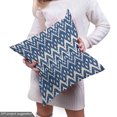 thumbnail image 5 of Ambesonne Ethnic Fabric by the Yard Upholstery, Traditional Chevron Print, 1 Yard, Dark Sky Blue Eggshell, 5 of 5