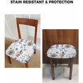 thumbnail image 6 of 4 Packs Nautical Seahorse Seat Covers for Dining Chairs,Stretch Fitted Chair Seat Protectors Decorative Office Computer Desk Chair Cushion Removable Slipcovers,Sailboat Compass Ocean Seashell White, 6 of 6