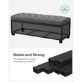 thumbnail image 6 of SONGMICS 43.3" Storage Ottoman Bench Hold up to 660lbs Bedroom Ottoman Bench Enough Storage for Bedroom Entryway Living Room Dark Gray, 6 of 7