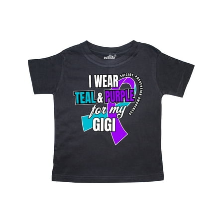 

Inktastic Suicide Prevention I Wear Teal and Purple for My Gigi Gift Toddler Boy or Toddler Girl T-Shirt