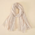thumbnail image 2 of Scarf for Women, Baberdicy Scarf Linen Women Cotton Long Embroidered Fashion Plain and Thin Scarf Scarf, 2 of 3