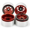 thumbnail image 4 of RCLIONS 2.2inch Beadlock Wheels Rims 35mm for 1/10th Scale RC Crawler Model Car Wraith 90018 -Pack of 4 (Red), 4 of 8