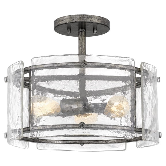FTS1716MM Quoizel Lighting Fortress - 3 Light Semi-Flush Mount