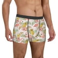thumbnail image 5 of Men's Boxer Briefs, Tropical Flamingo Pineapple Soft Comfy Mens Underwear Boxer Briefs Breathable With Widen Waist, 5 of 7