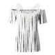 thumbnail image 5 of Blusa informal de manga corta con cuello en V y encaje con hombros descubiertos para mujer OAVQHLG3B Store  lin121212, 5 of 5